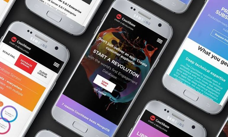 couchbase website on mobile phones
