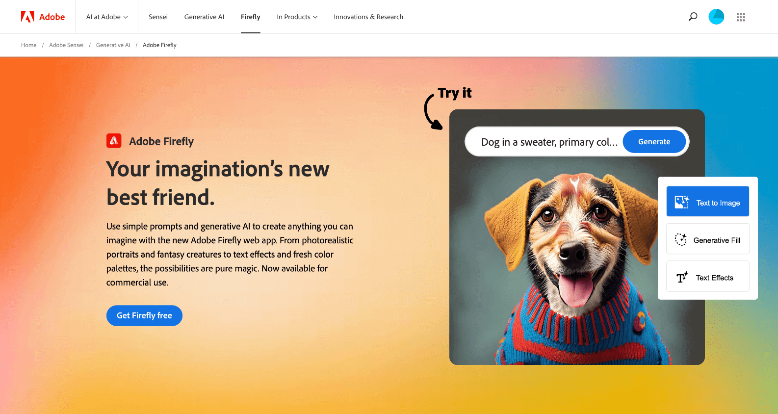 Adobe-Firefly Generative-AI for website design