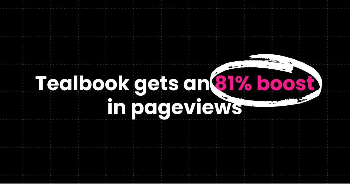 Tealbook gets an 81% boost in pageviews